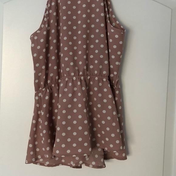 Light Mauve Dotted Tank Top - Picture 4 of 4